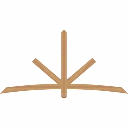 Ekena Millwork Alberta Smooth Timber Gable Bracket, Western Red Cedar, 84"W x 42"H x 1 1/2"D x 3 1/2"F, 12/12 Pitch GBW084X42X0204ALB00SWR